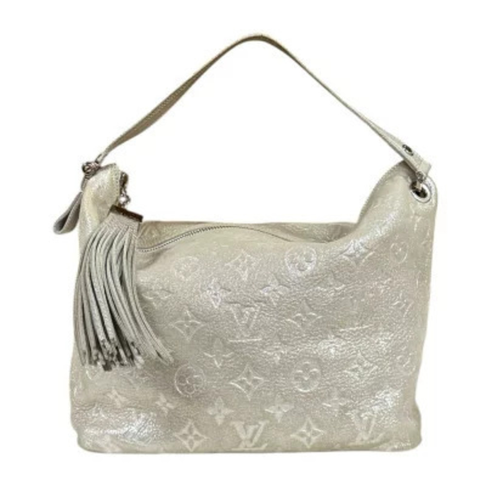 Louis Vuitton Halo Monogram Shimmer Handbag Leather Silver